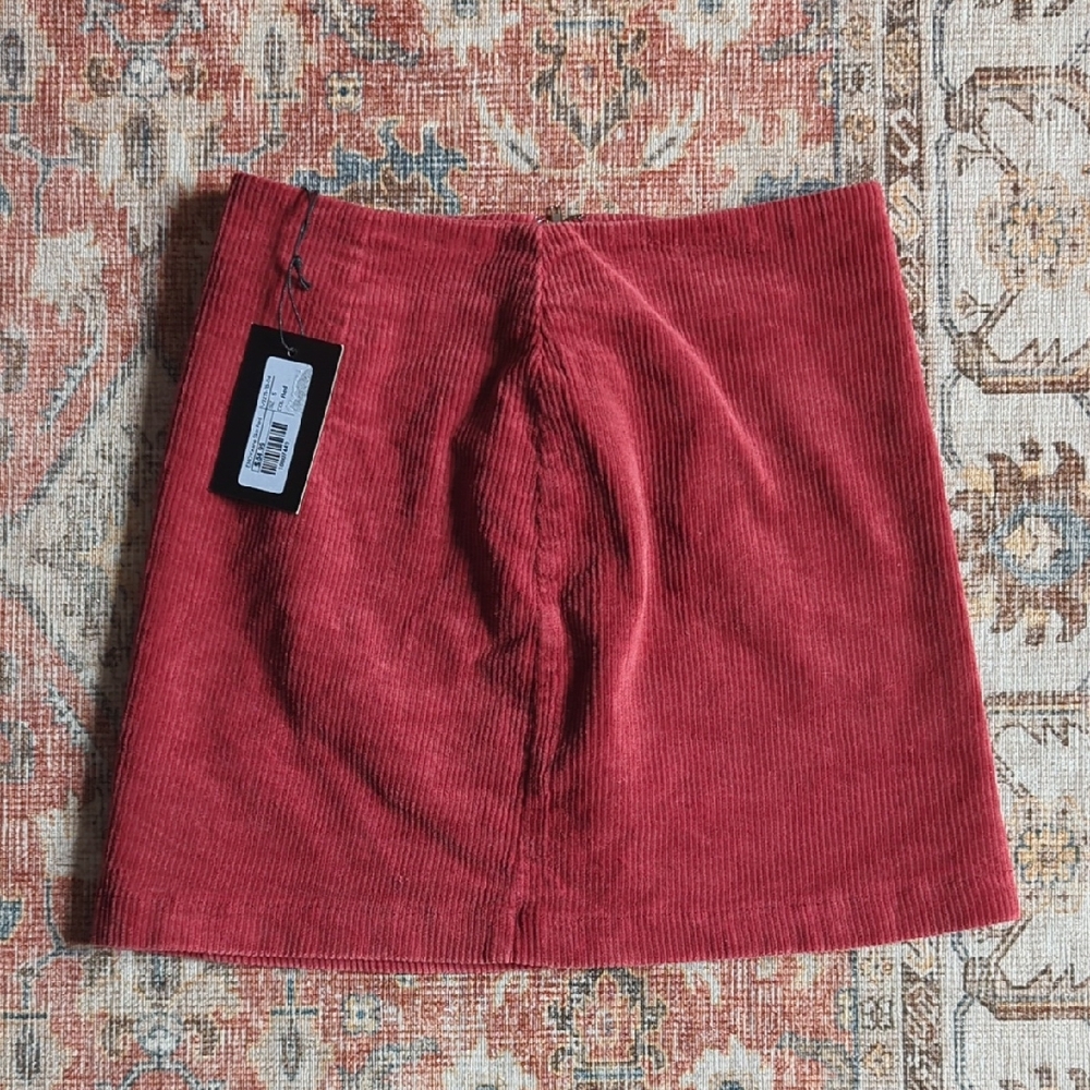 Emory Park Red A-Line Corduroy Skirt